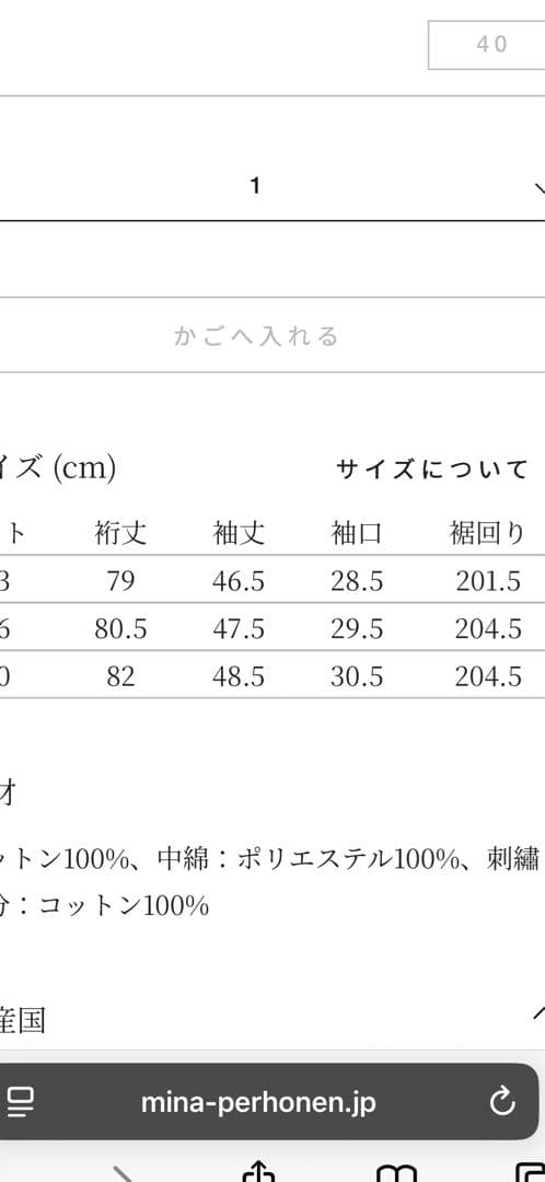 panal　ミナペルホネン タンバリン コート 25-26AW 38号