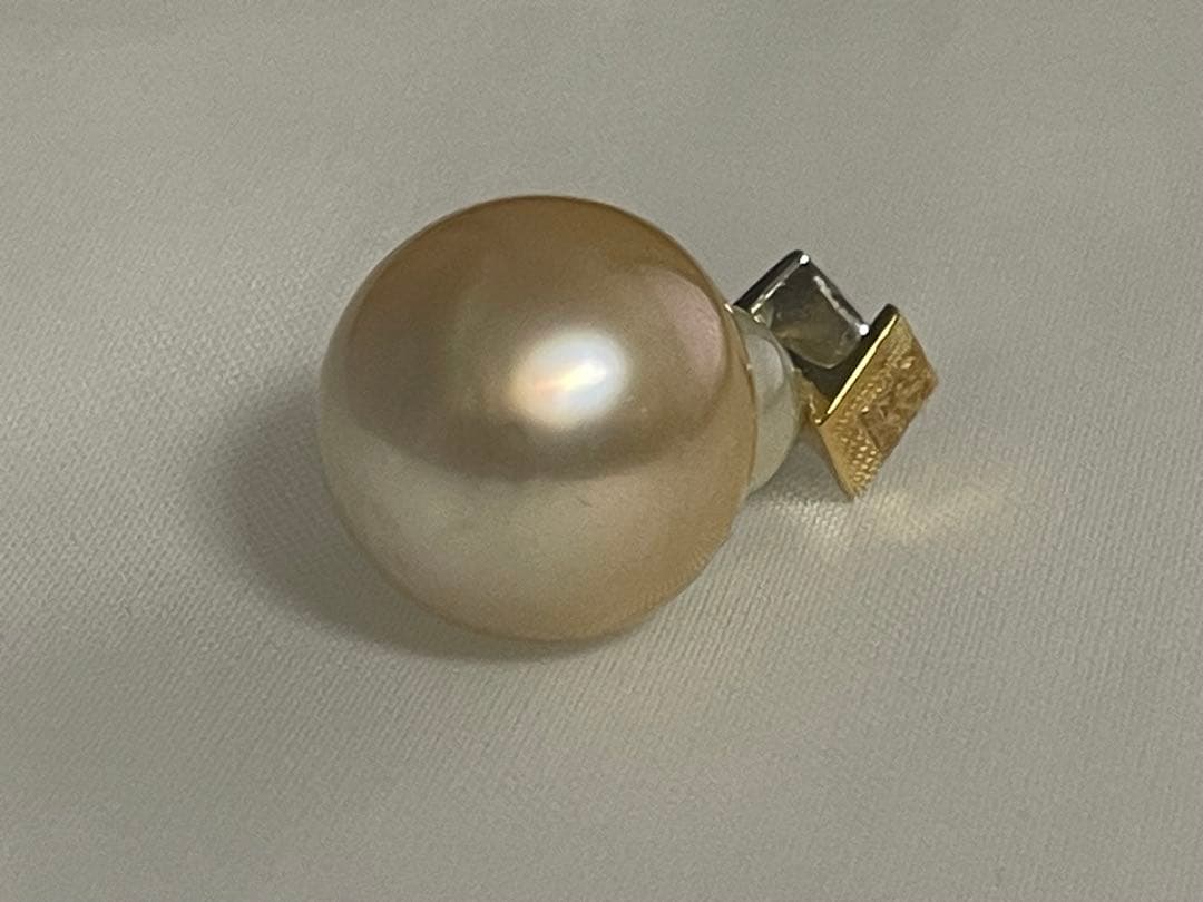 K18/WG コンビ 真珠12mm ペンダントトップ 4.9g