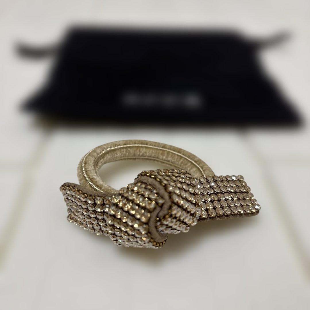 ＊美品＊acca アッカ　ヘアゴム ドレスポニー ベージュ系