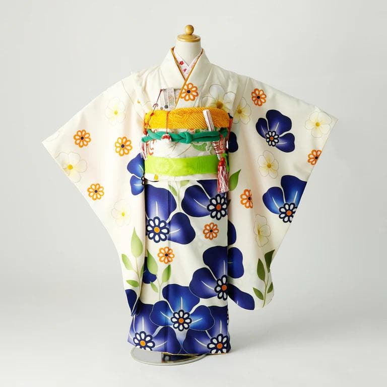 7歳 女の子 着物 七五三　四つ身 7-064