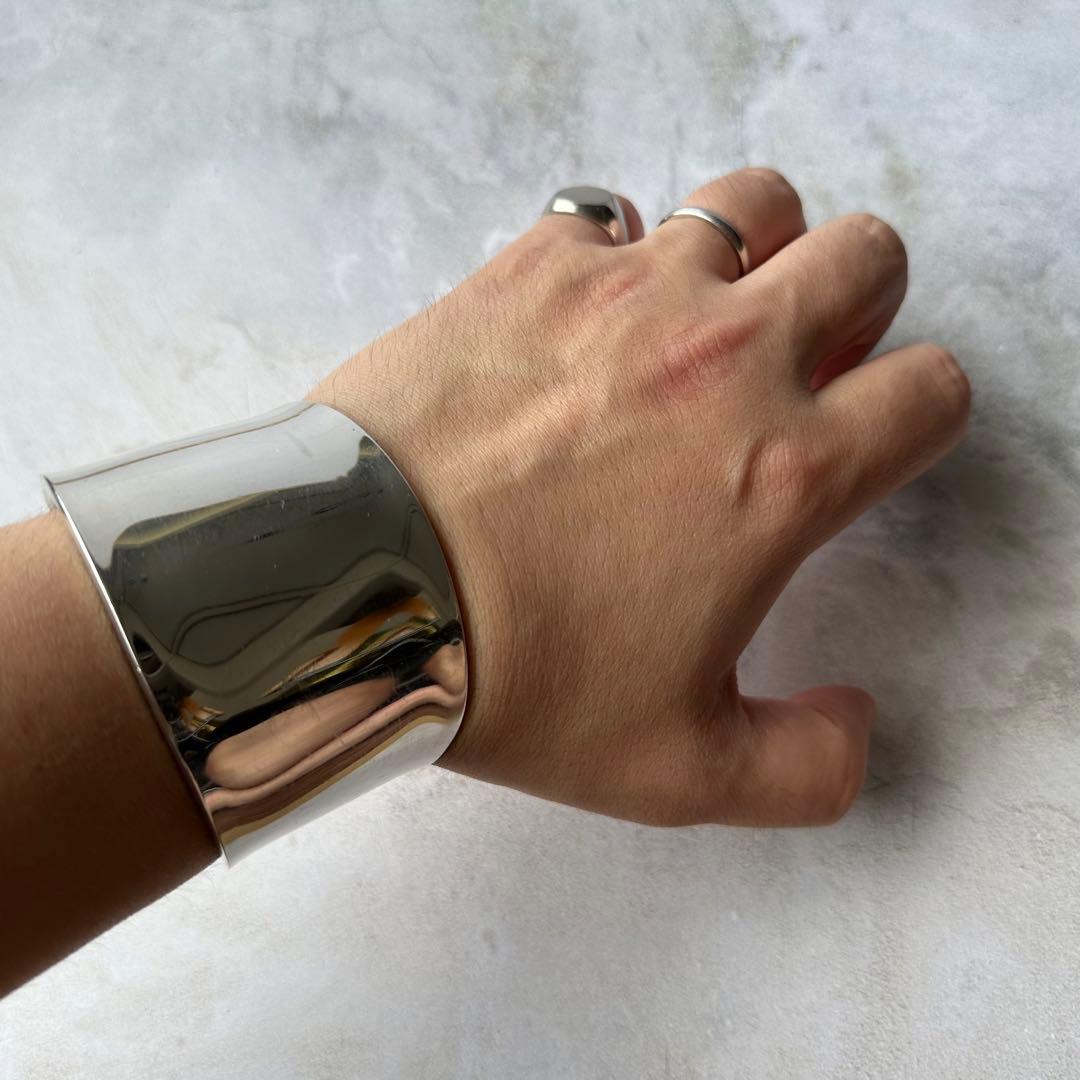 ヴィンテージ ヘビーボーンカフブレスレット シルバー925 メキシコ製