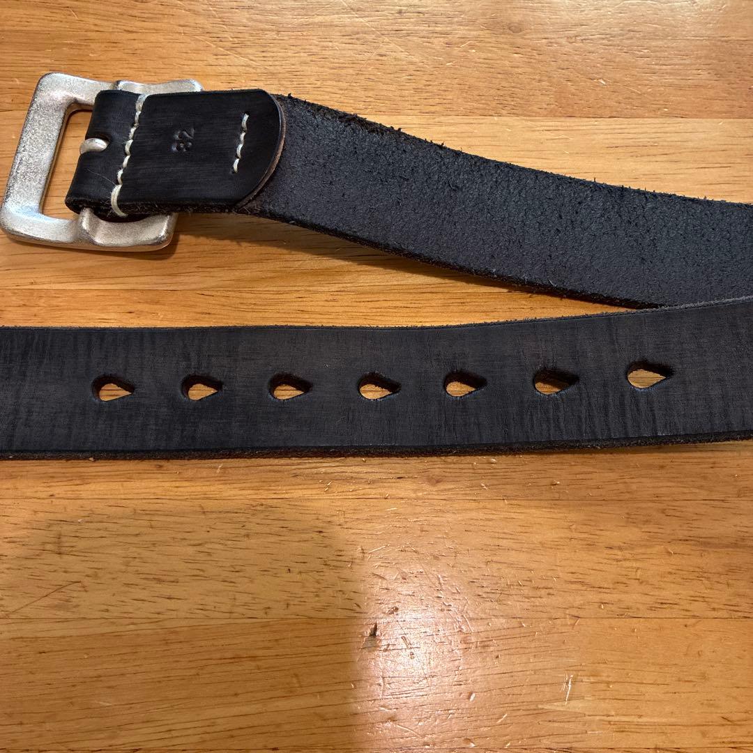 フルカウント　銀泥メッキ　ワイルドレザー　ギャリソンベルト　 サイズ32