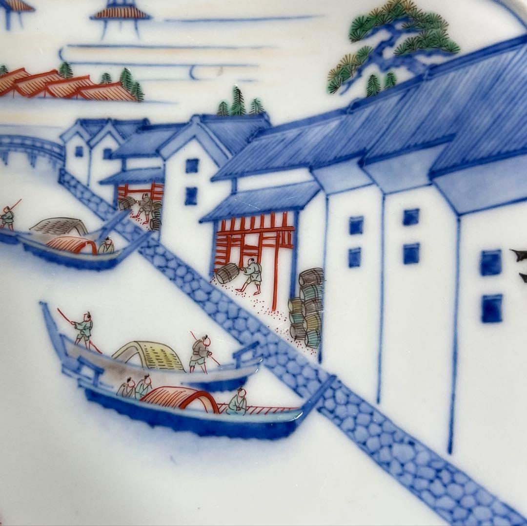 古美術 今右衛門作 人物 風景 飾り皿　木箱付き コレクション 骨董品