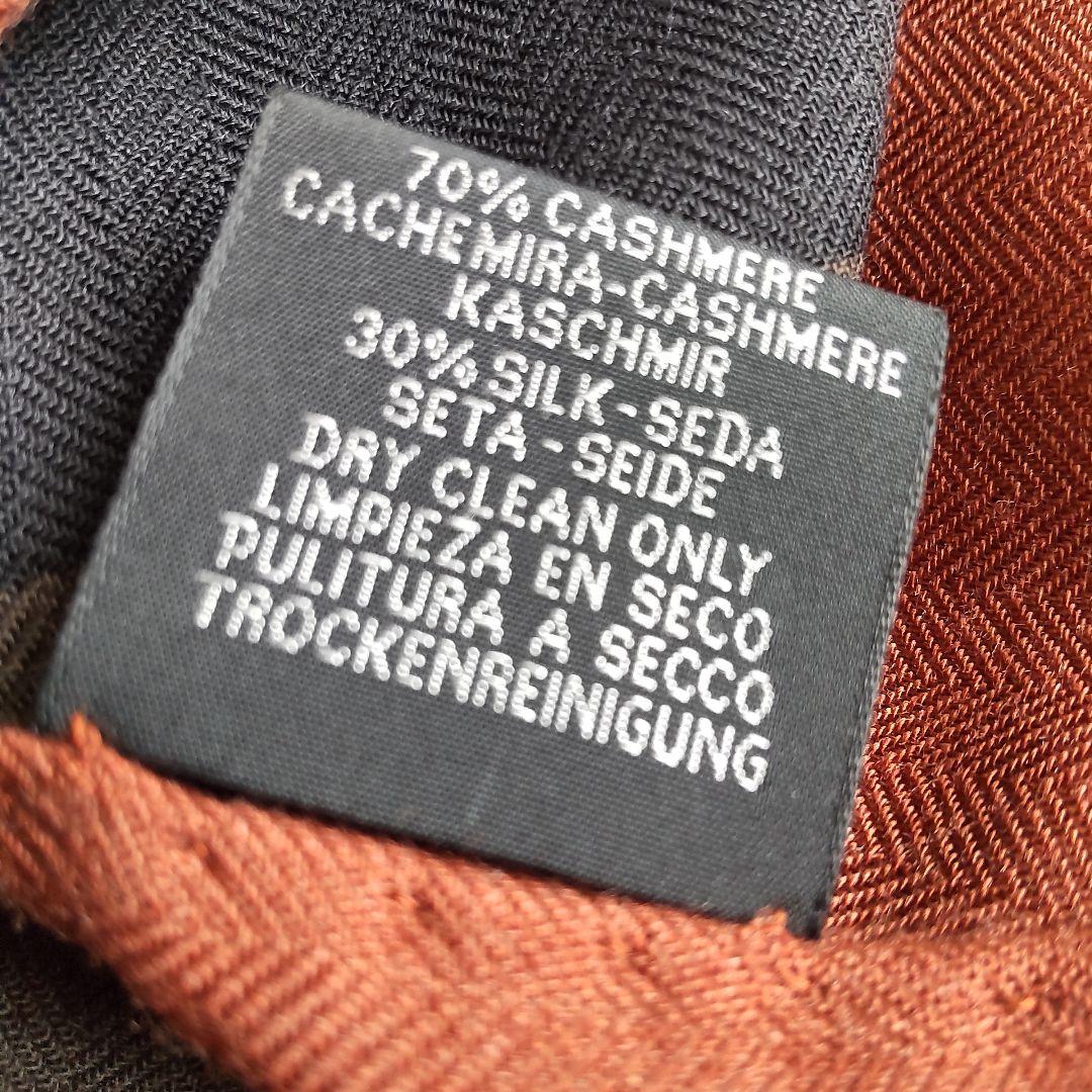 美品 21AW エルメス カシミヤ シルク Hパッサン 大判 ストール 男女兼用