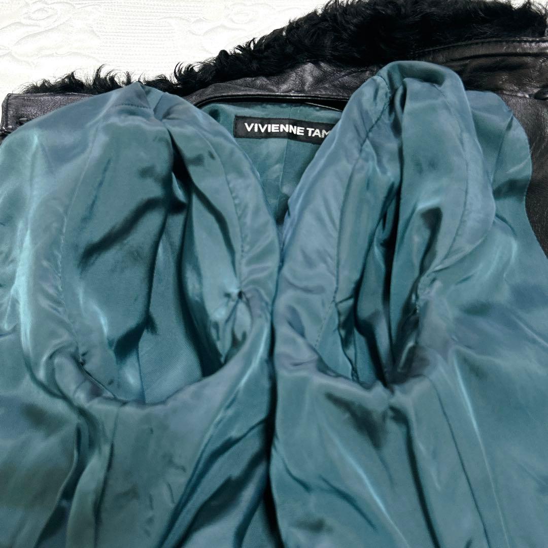 美品❤︎VIVIENNE TAM レザージャケット 羊革 ドラゴンボタン ブラック