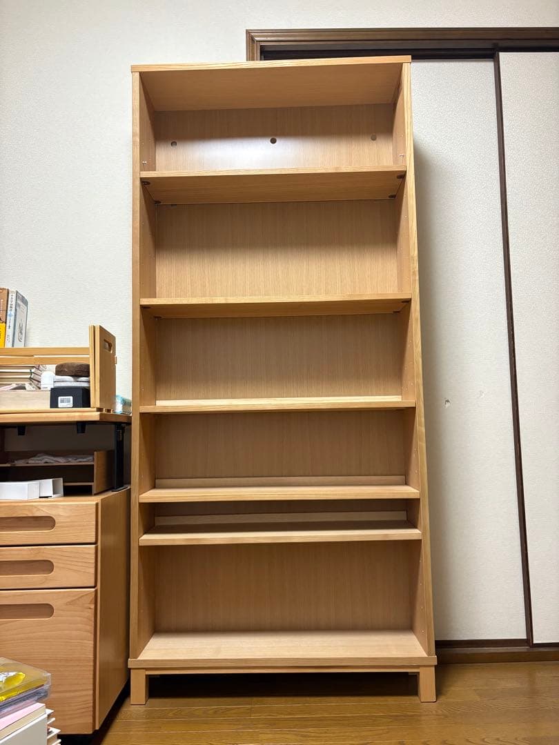 無印　廃盤薄型シェルフ　5段可動棚