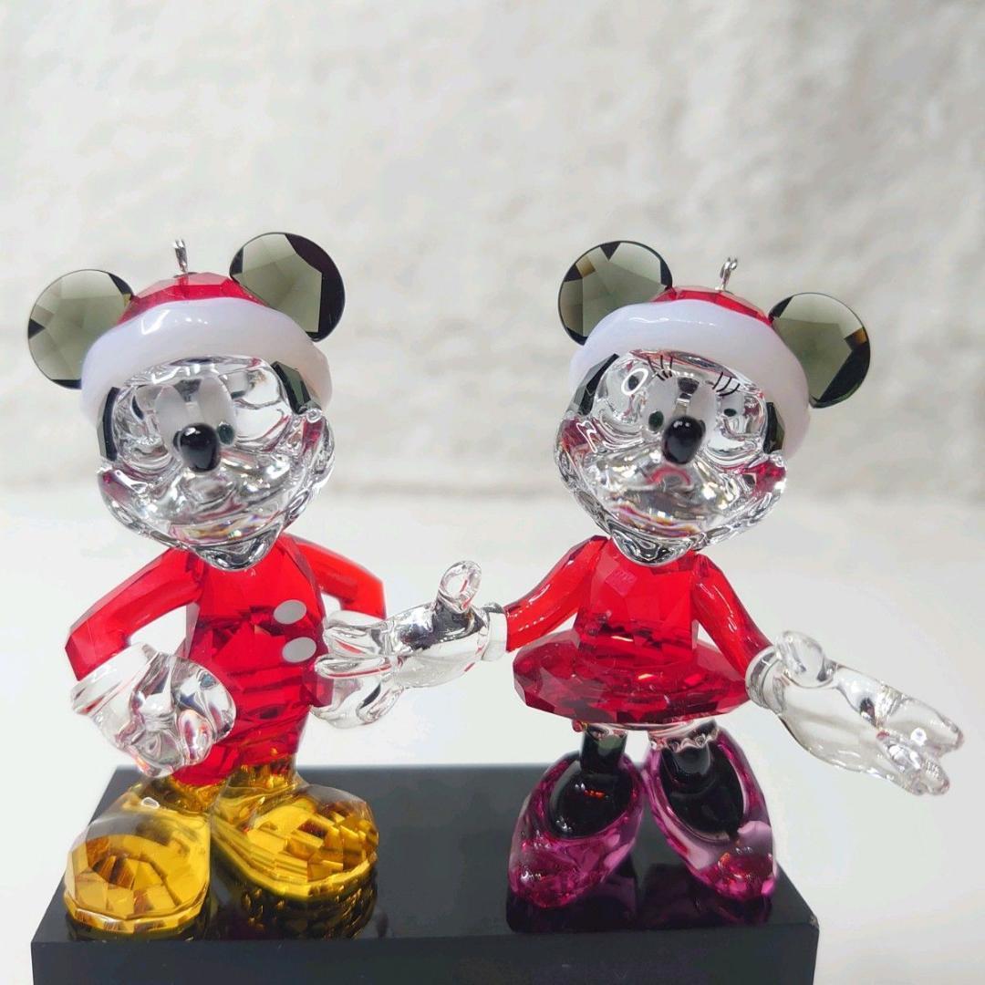 【美品】スワロフスキー ディズニー ミッキー ミニー 2体セット オーナメント