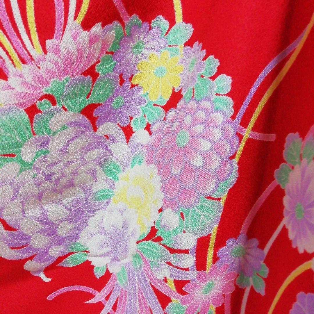 七五三　着物セット　赤色　薄紫　7歳　美品