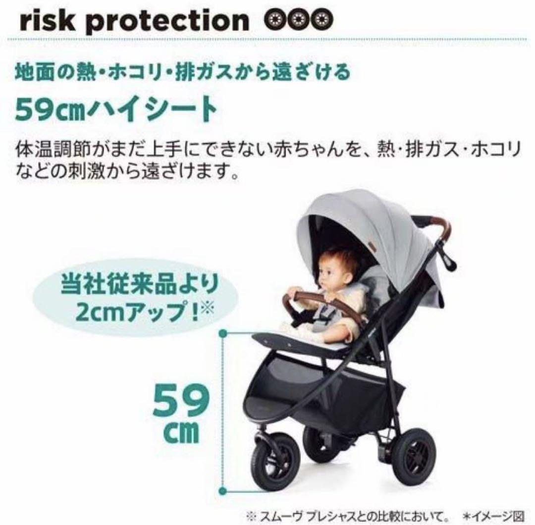 新品未使用 アップリカ スムーヴプレシャス AB グレー GR ( 1台 )