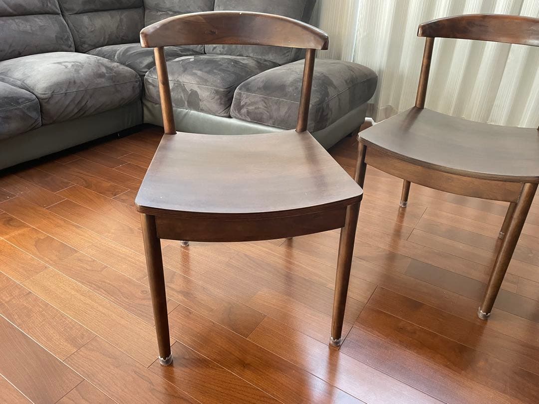 ダークブラウン 木製 ダイニングチェア☆1☆送料込