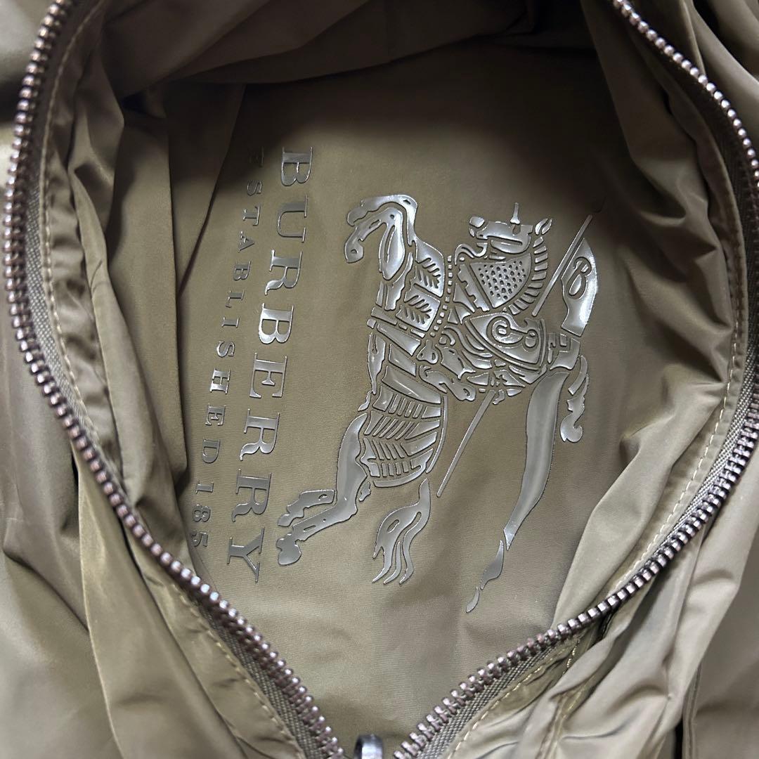 【】バーバリー ロンドン ビッグロゴ トレンチコート カーキ ポーチ