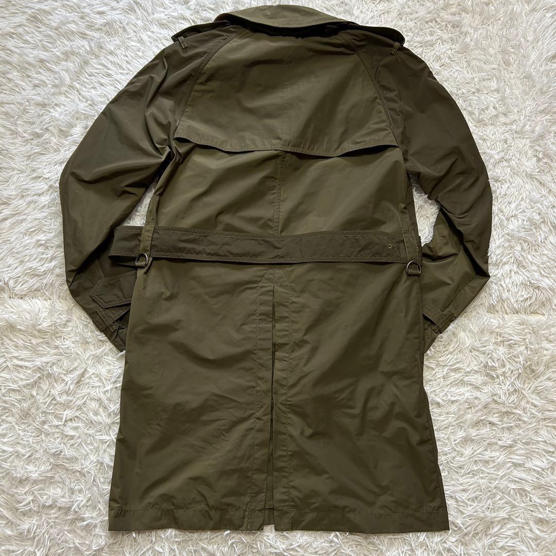 【】バーバリー ロンドン ビッグロゴ トレンチコート カーキ ポーチ