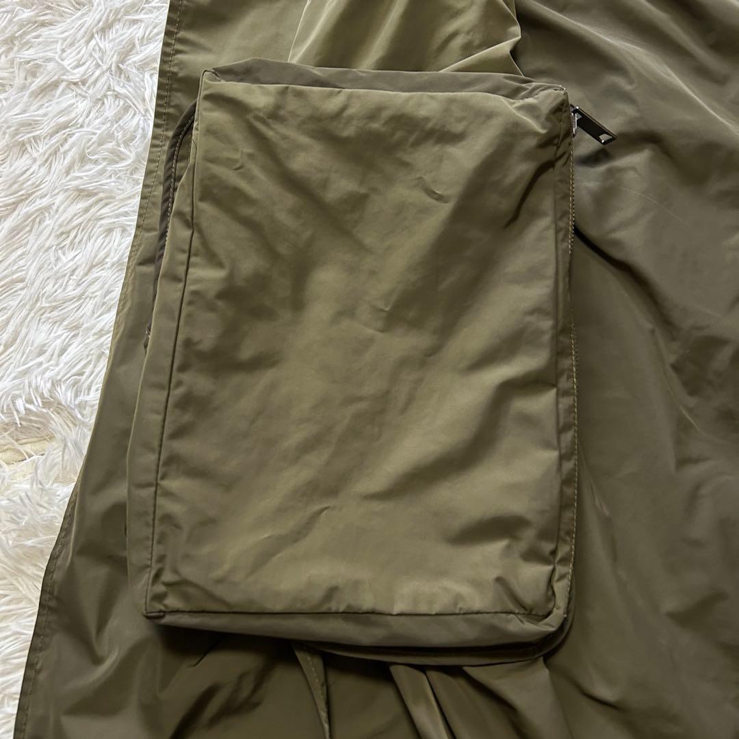 【】バーバリー ロンドン ビッグロゴ トレンチコート カーキ ポーチ