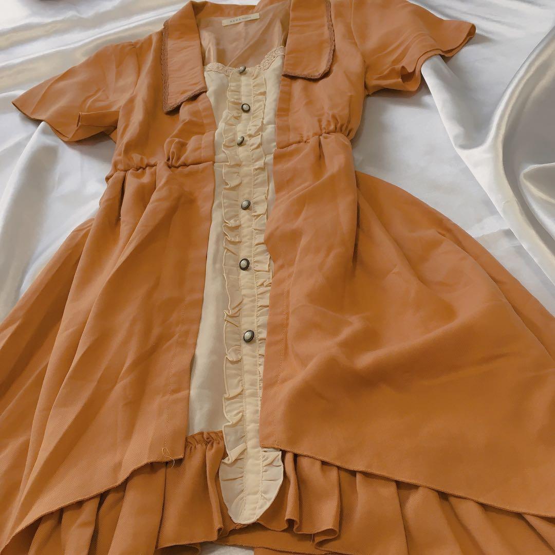 アクシーズファム　オレンジアイスベージュ系5点セット