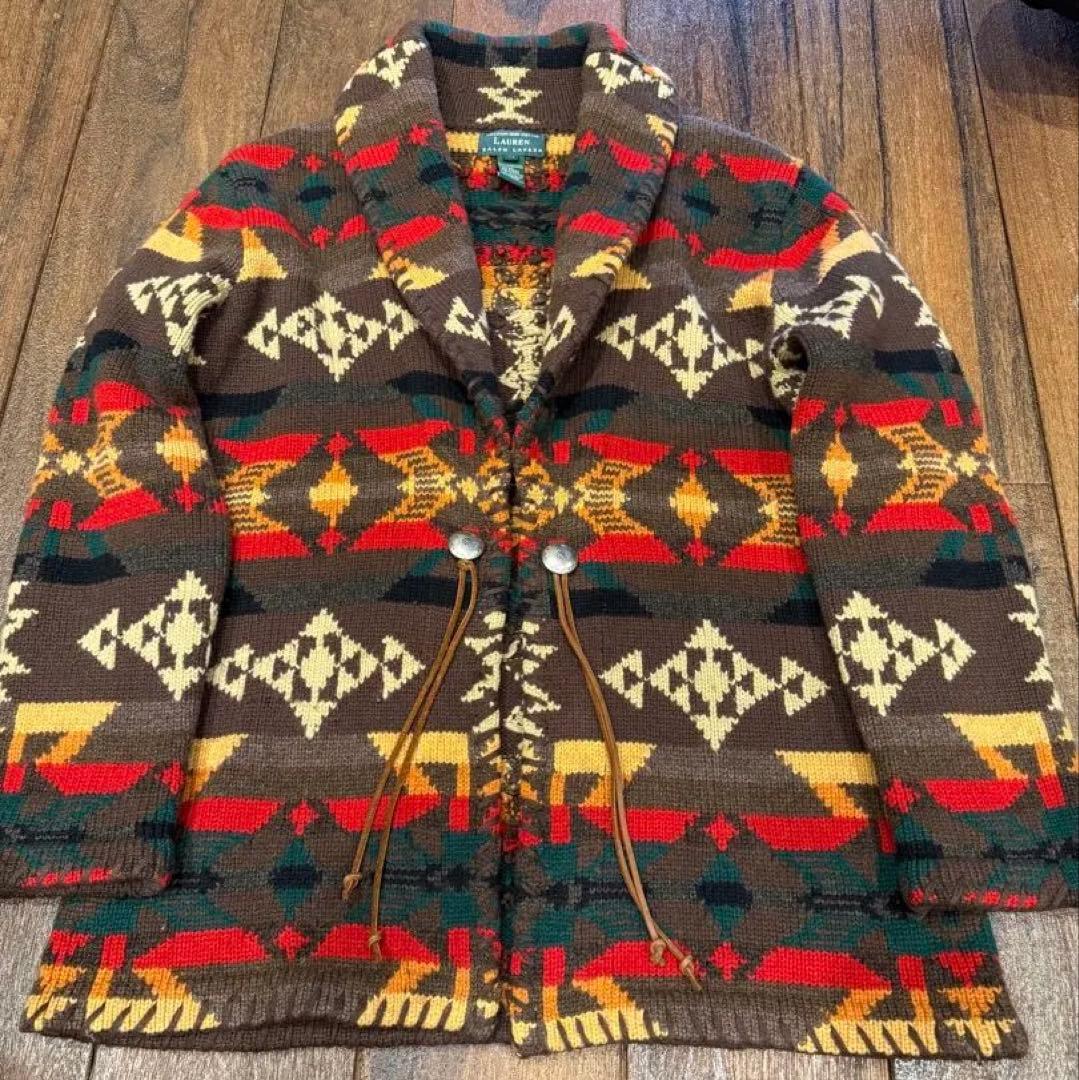 【最安値】LAUREN RALPH LAUREN ネイティブカーディガン　ガウン