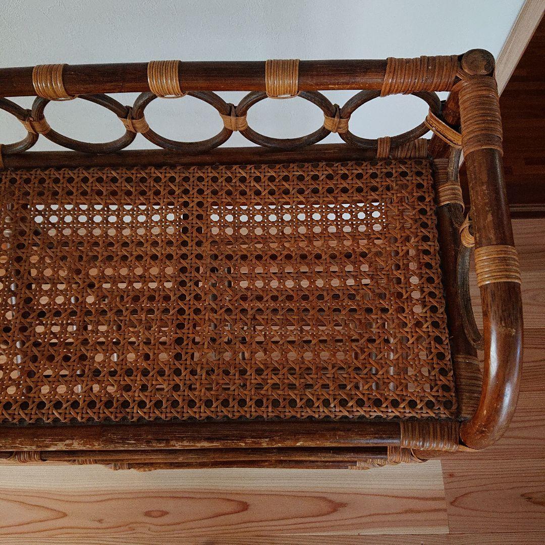 昭和レトロ 5段ラタンラック 籐家具 古家具