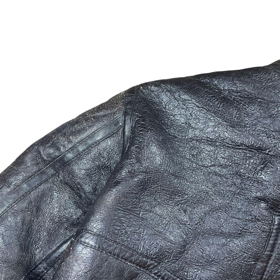 B-3型 フライトジャケット　ムートンシープスキン　ボア　レザー　M