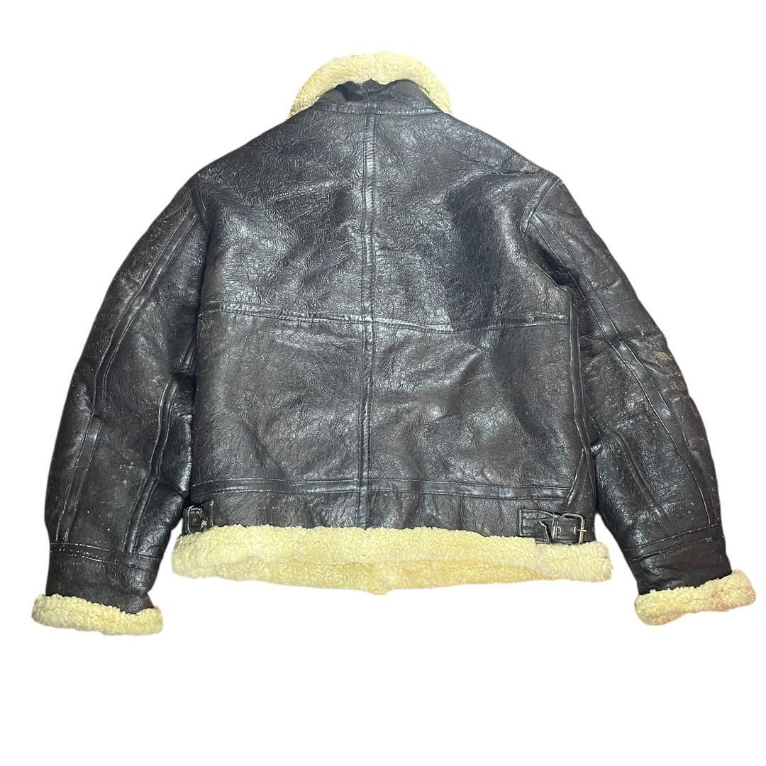 B-3型 フライトジャケット　ムートンシープスキン　ボア　レザー　M