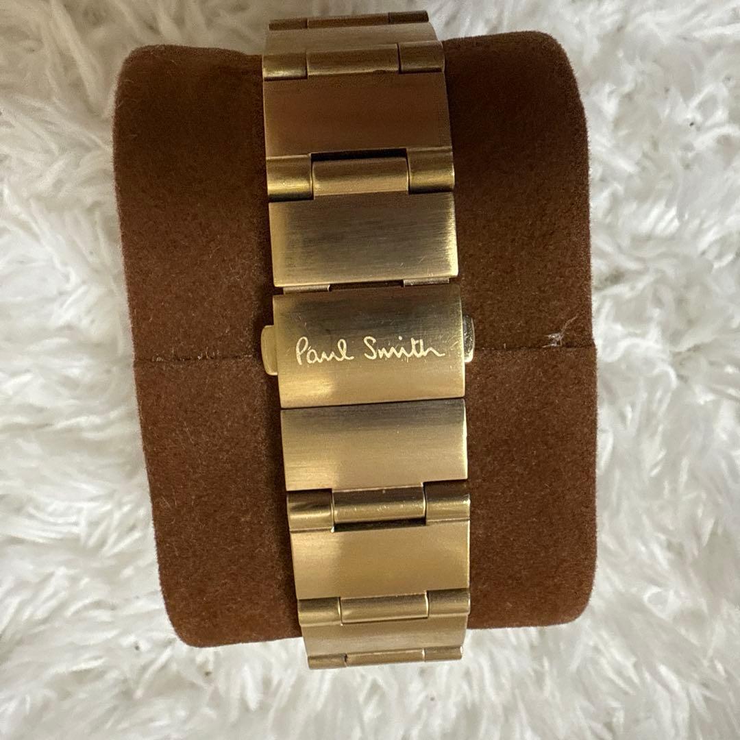 稼働品　Poul Smith ポールスミス　腕時計　クロノグラフ　ゴールド
