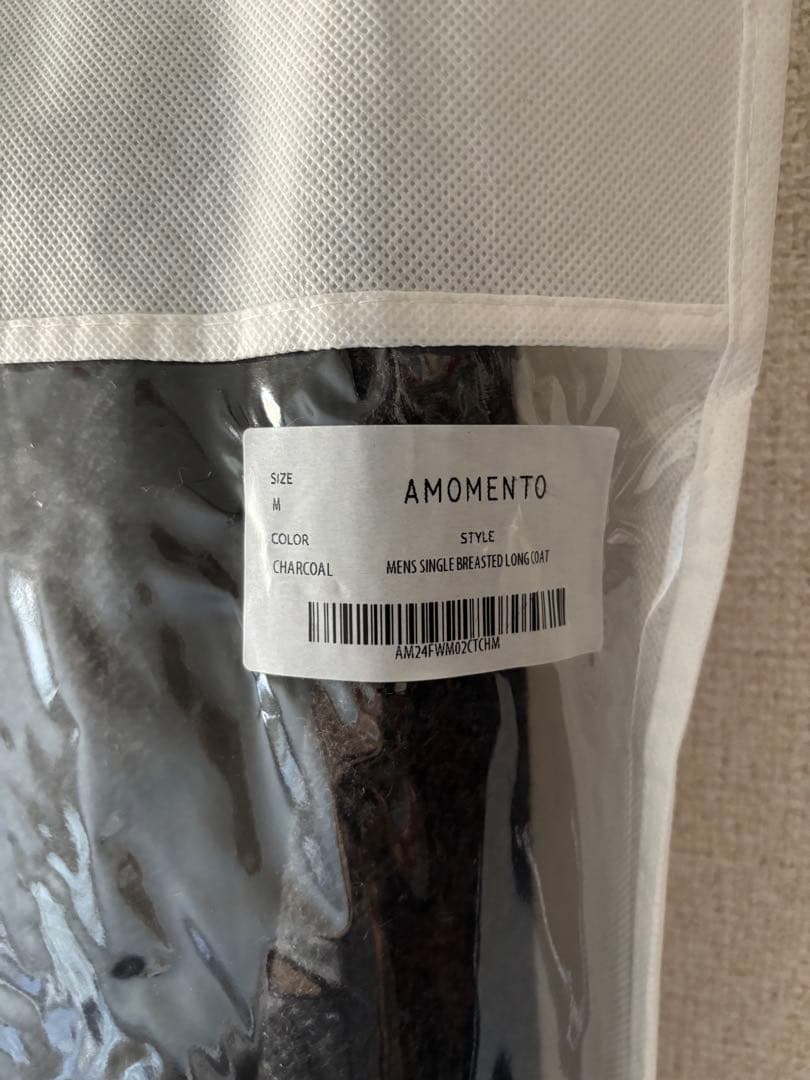 AMOMENTO ロングコート チャコール 韓国