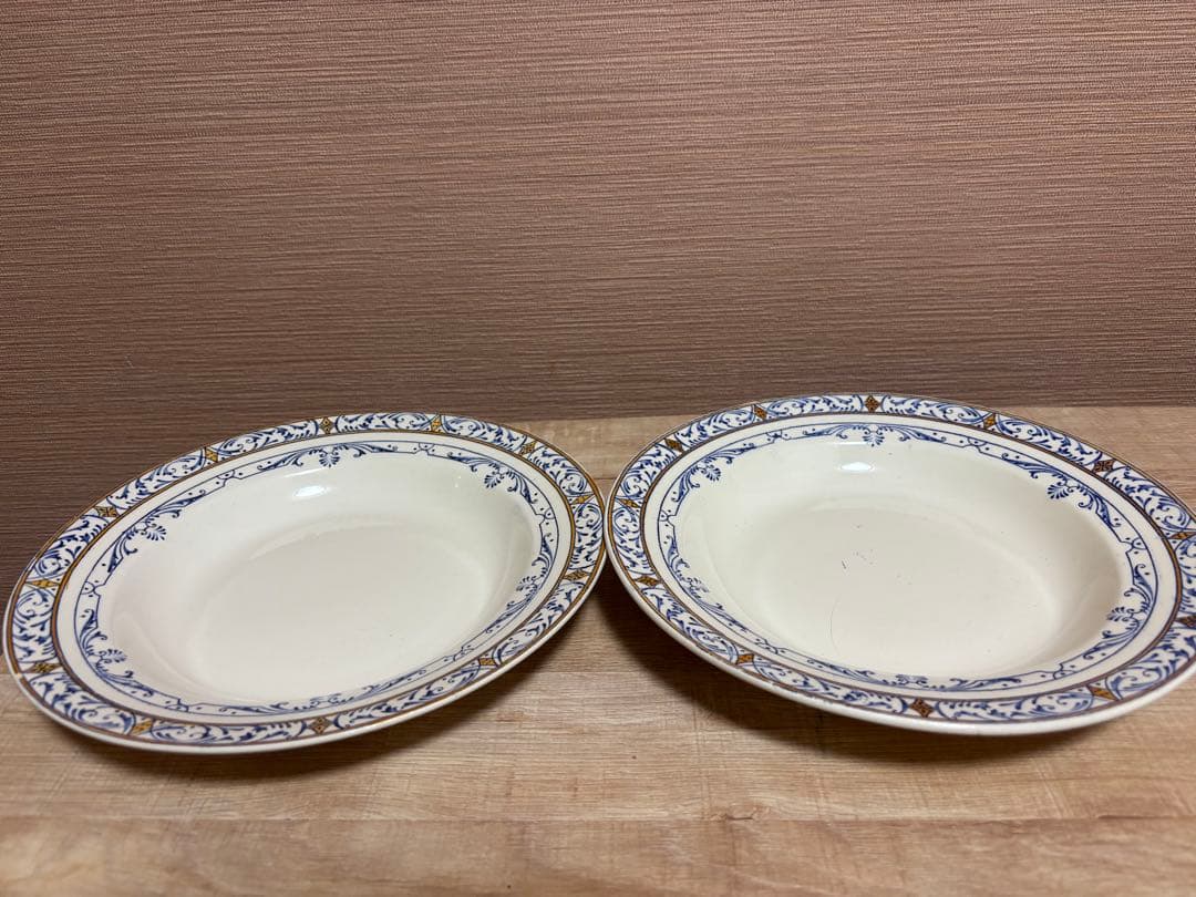 クレイユモントロー　colbert コルベール　深皿　フランスアンティーク皿