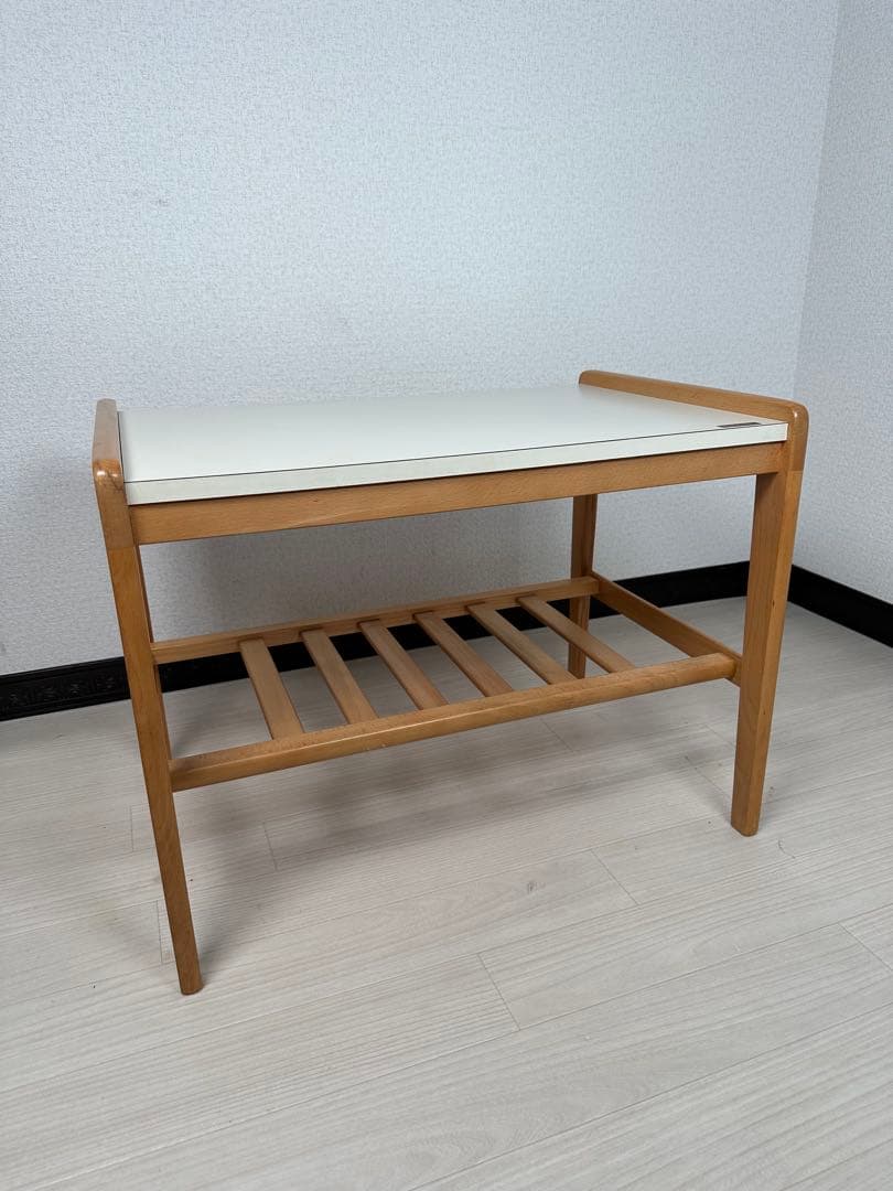 カリモク 白天板 サイドテーブル テーブル ビンテージ レトロ ※i4※