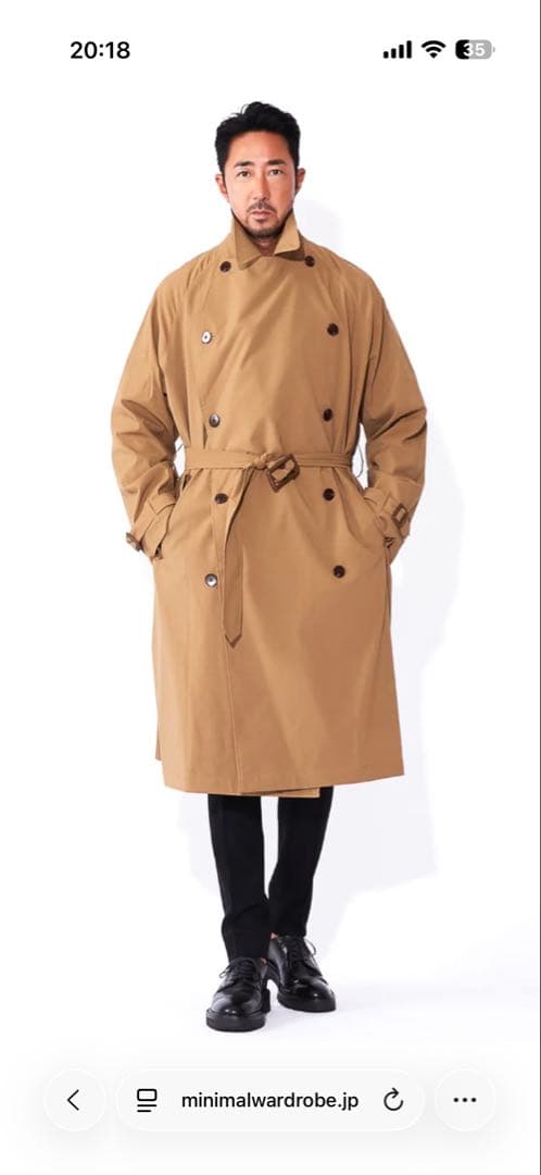 ES:S ベージュ トレンチコート　干場