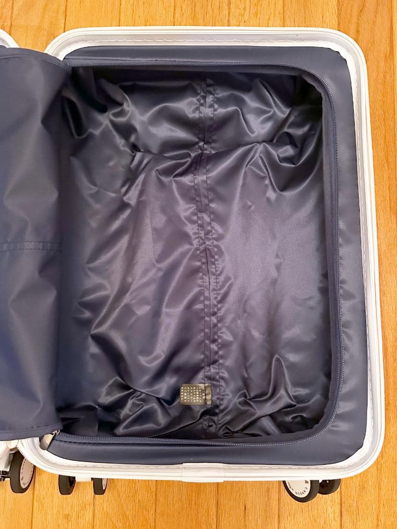 極美品★1回のみ使用 ランバンオンブルー フロントオープン キャリーケース 白