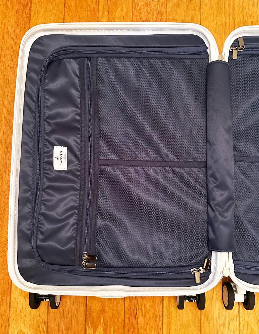極美品★1回のみ使用 ランバンオンブルー フロントオープン キャリーケース 白