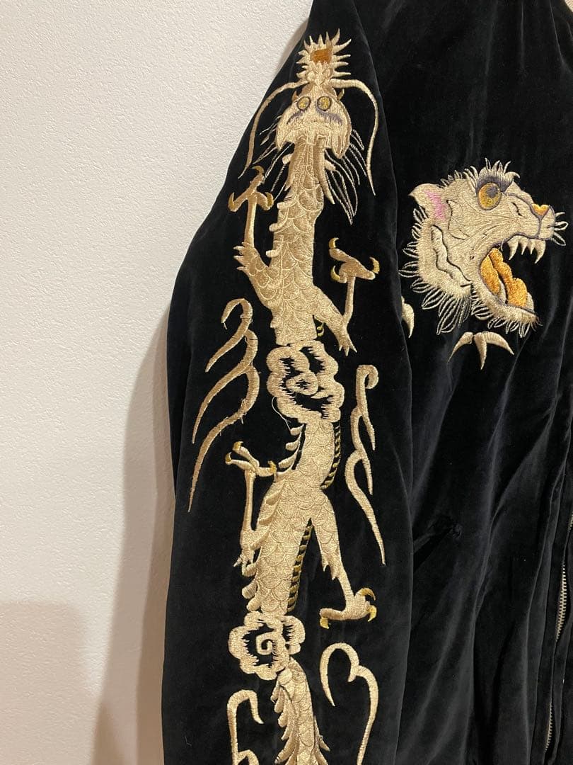 S*y様 BROWN SUGAR リバーシブルスカジャン L 刺繍 虎 ドラゴン
