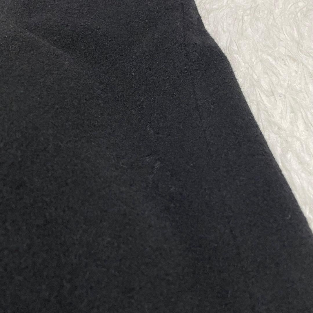 希少サイズ 3L相当 カシミヤ100% ステンカラーコート ブラック ロング