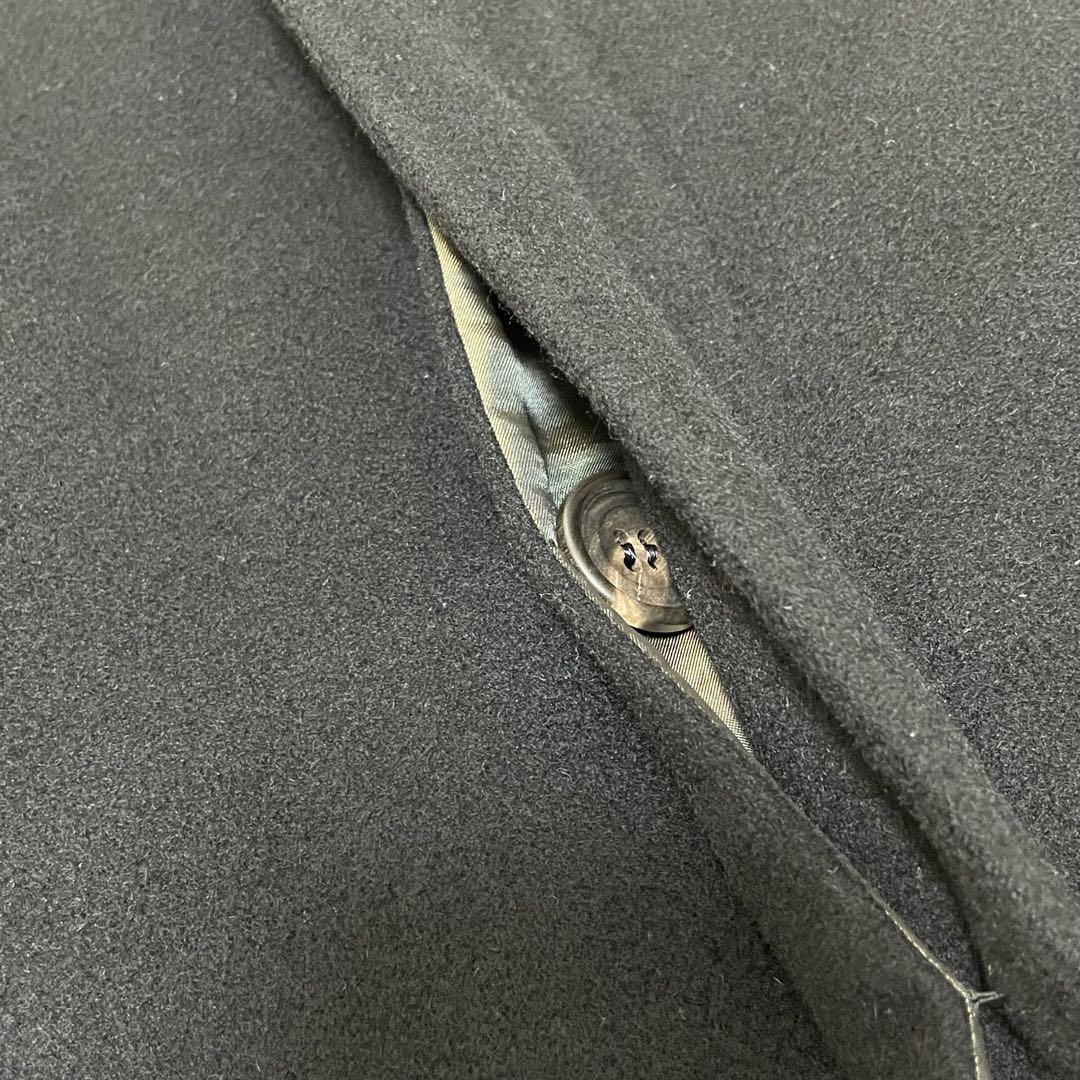 希少サイズ 3L相当 カシミヤ100% ステンカラーコート ブラック ロング