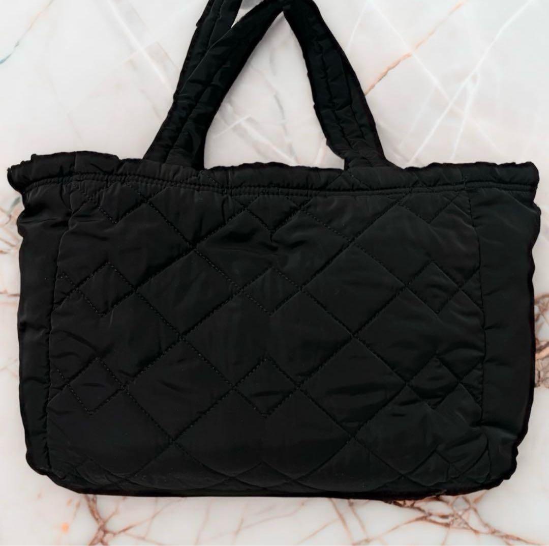 美品 マークジェイコブス マザーズバッグ ブラック キルティングバッグ