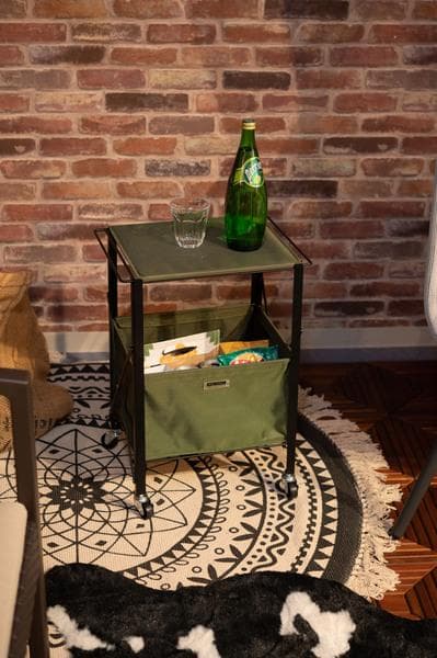 テーブルワゴン キャスター付き 折りたたみ式 グリーン MIP-71 N01