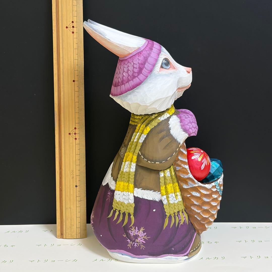 クリスマス　オーナメント　うさぎ　木製　手作り　スヴェトラーナ・ニコラエヴァ