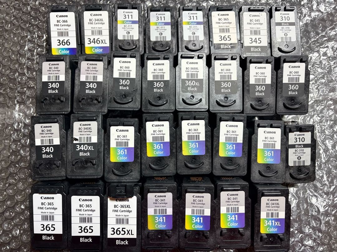 キャノン 使用済み インクカートリッジ 純正31個 他22個 【合計53個】