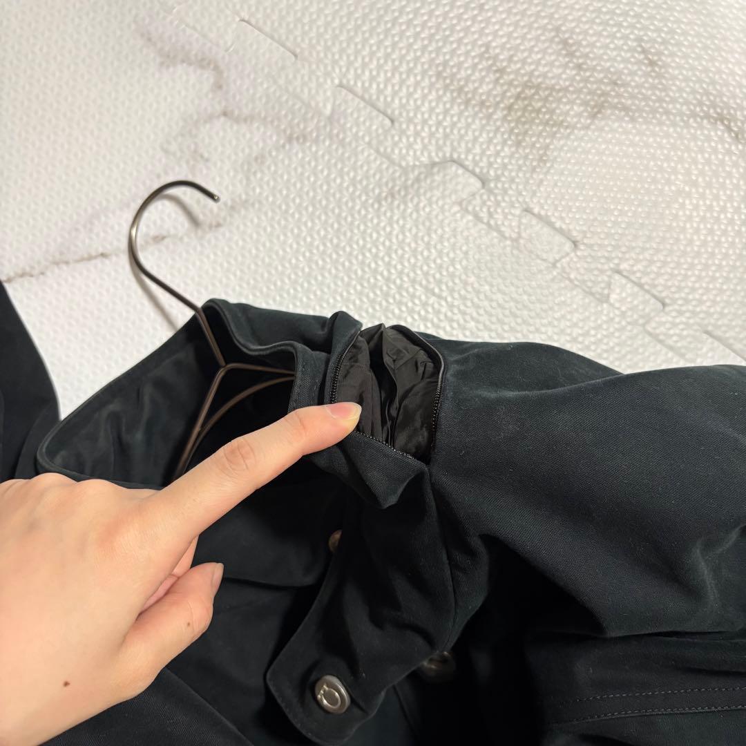 ✨大人気✨ サルヴァトーレフェラガモ　ガンチーニボタン　ステンカラーコート紺54