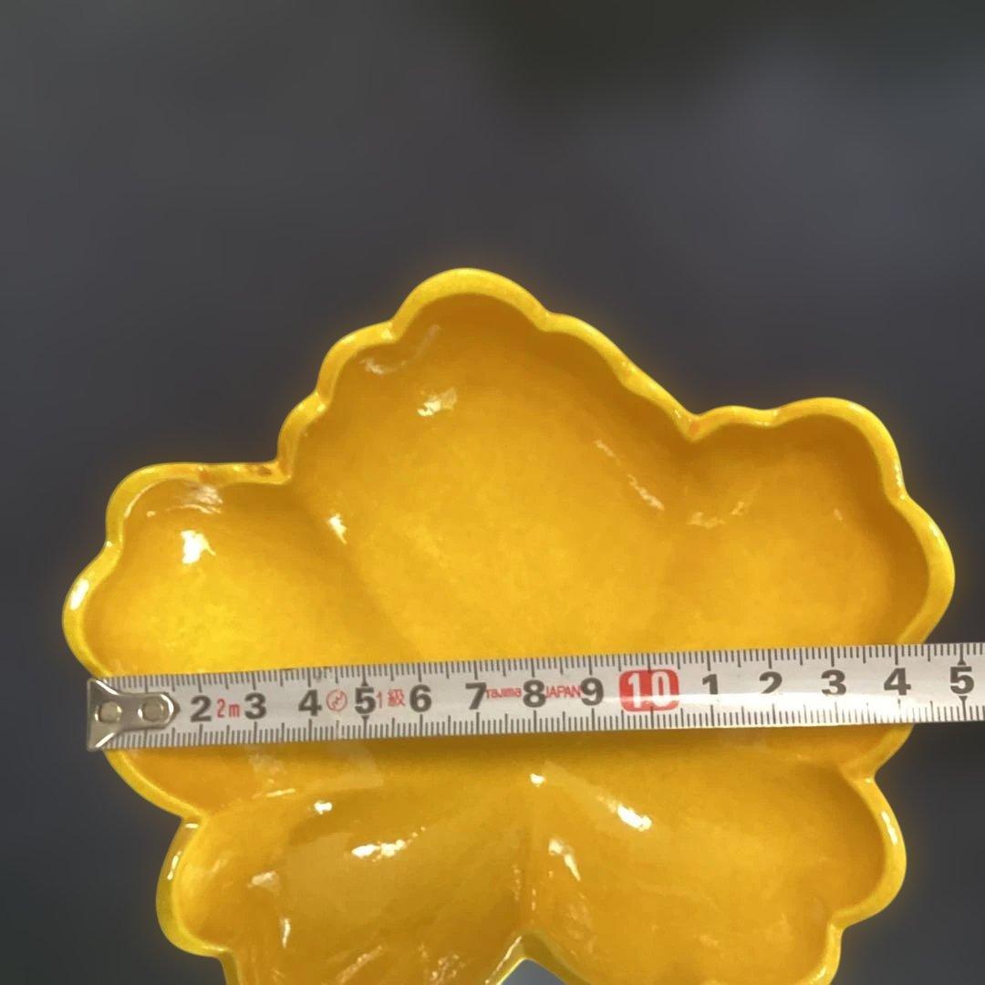 京焼黄交チ蔦の葉型向付6客　　新品未使用　　秋の器　　酢の物厳禁　 今橋貴古作