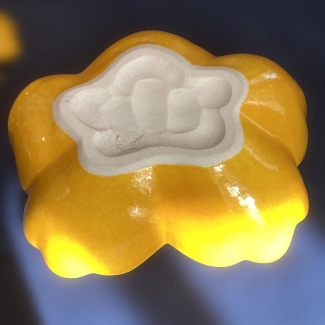 京焼黄交チ蔦の葉型向付6客　　新品未使用　　秋の器　　酢の物厳禁　 今橋貴古作