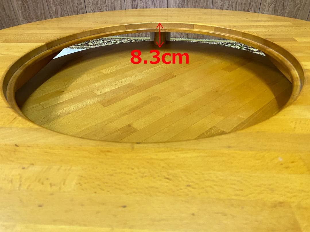 丸座卓　ローテーブル（穴付き）