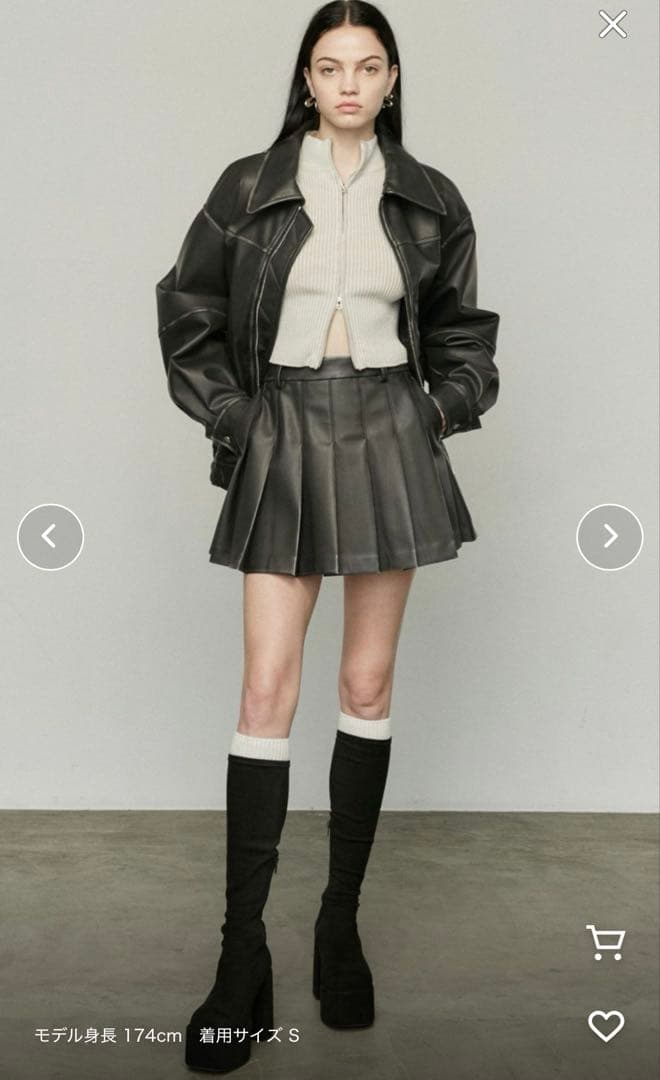 ほぼ未使用EMODAアウターヴィンテージライクオーバーブルゾンジャケットスカート