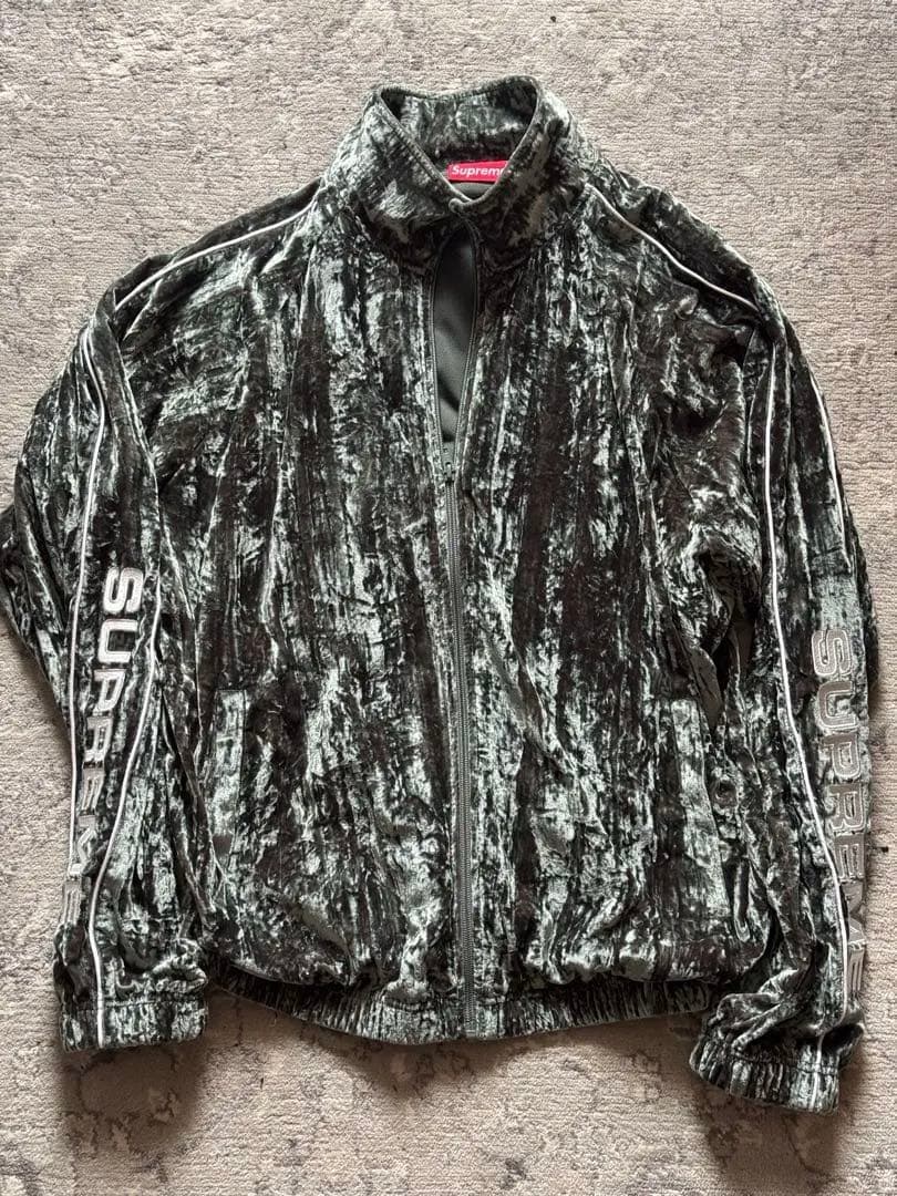 supreme Crushed Velvet Track Jacket Lサイズ