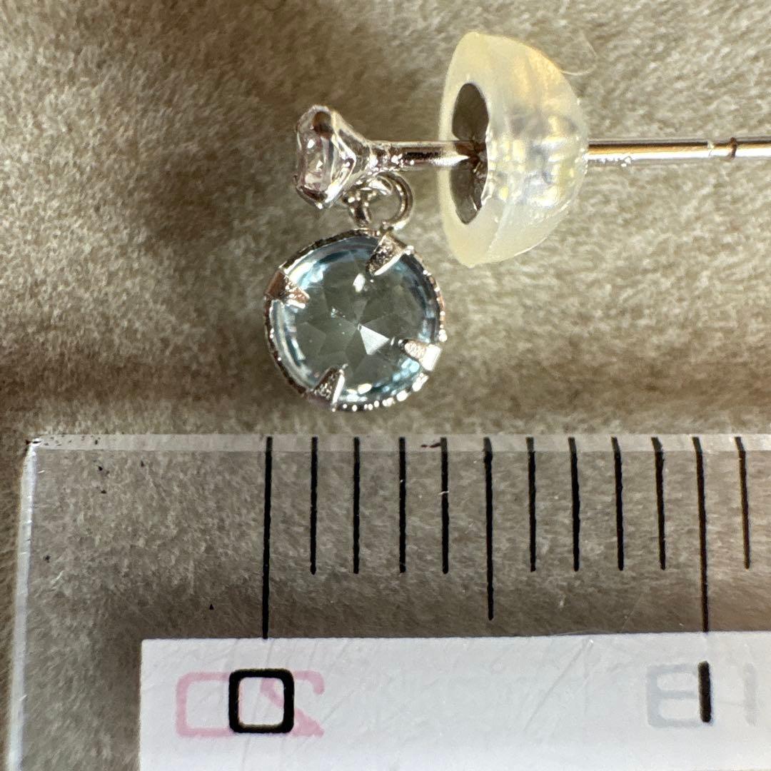 K14WG ♡ アクアマリン ストーンピアス