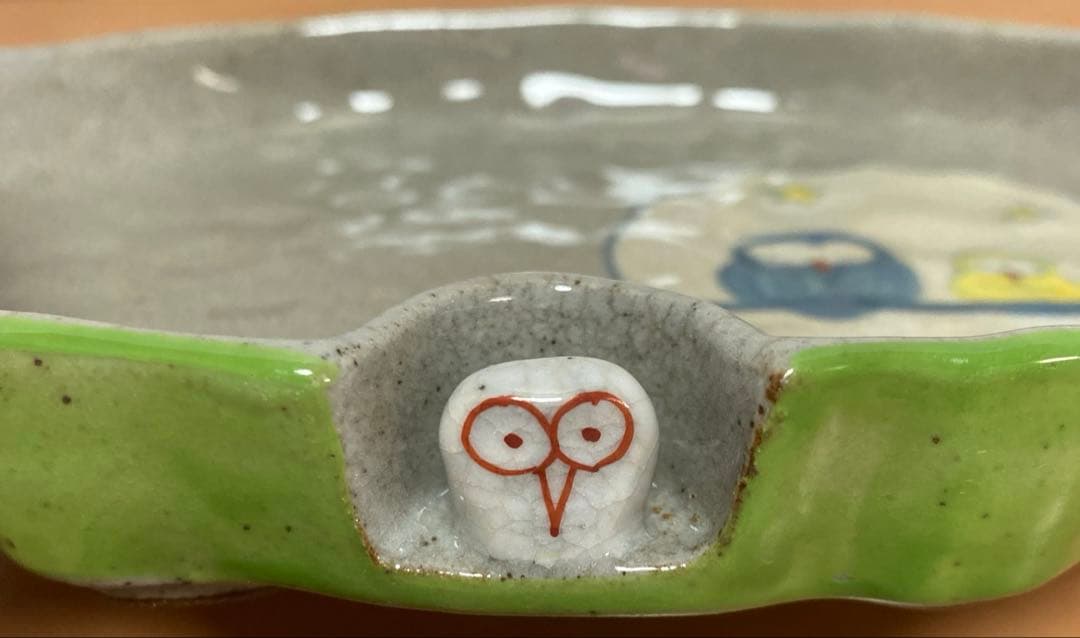 有田焼波佐見焼　国右ェ門窯　ウサギ　ネコ　フクロウ湯呑み　皿　各3個セット