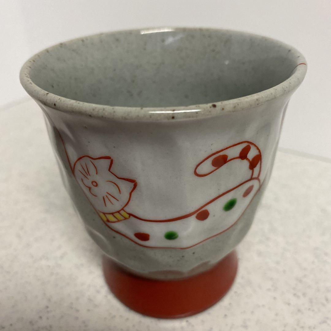 有田焼波佐見焼　国右ェ門窯　ウサギ　ネコ　フクロウ湯呑み　皿　各3個セット