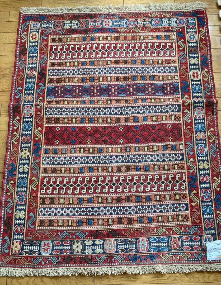 【在庫一掃セール】アゼルバイジャン キリム ウール 142cm×110cm