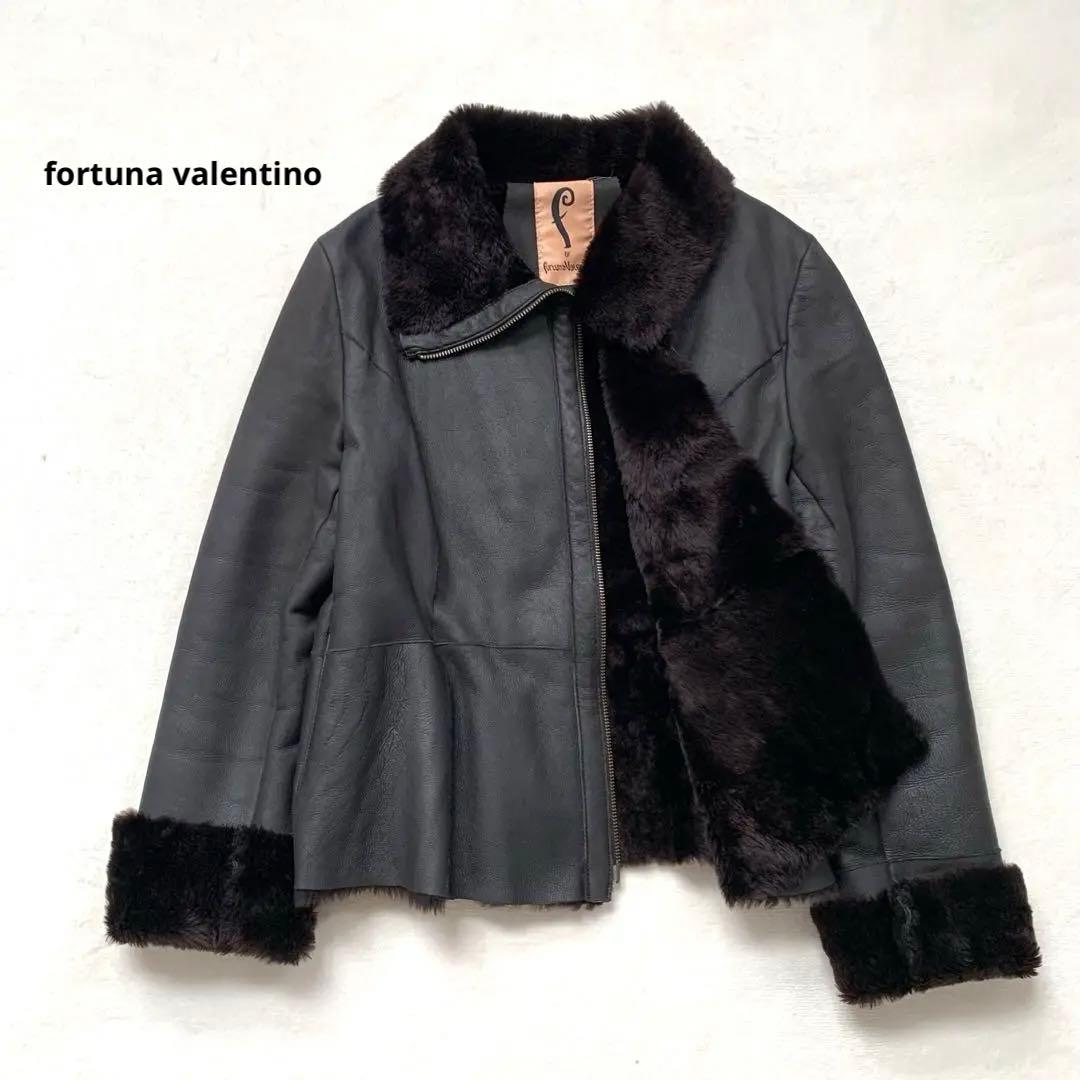 ぽっちまり 　fortuna Valemtino ラムレザー　ジャケット