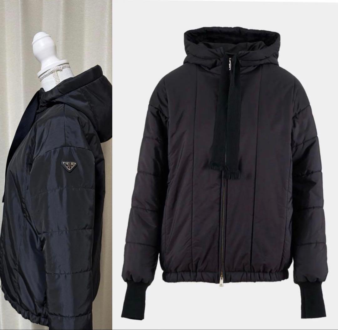 三角ロゴあり　美品　プラダ ジャケット ブラック レディース PRADA 38