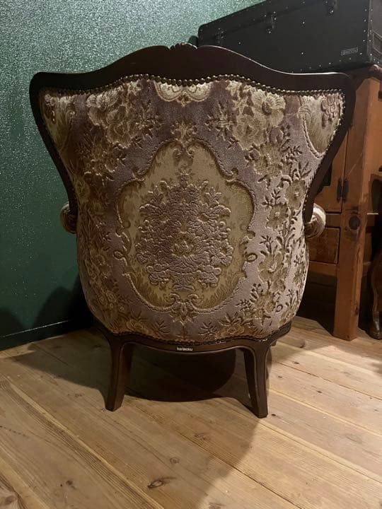 希少 カリモク シングルソファ ドマーニ 金華山 ルイ15世 アンティーク