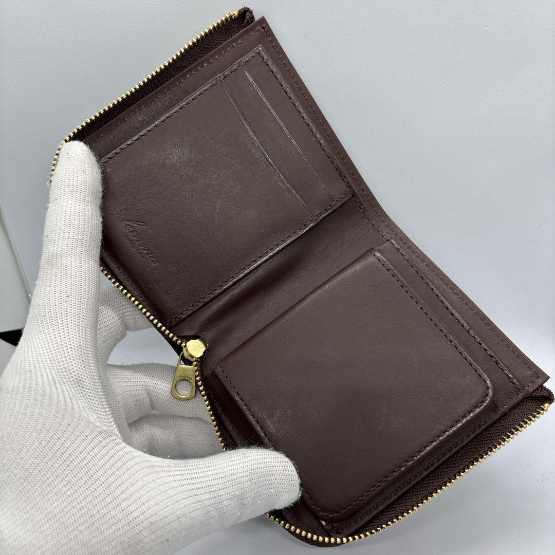 レンマ　クルバ　L字財布　タバコ　ブラウン系　プエブロレザー